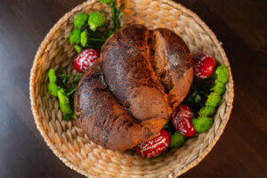 Traditional Romanian Sweet Bread with Poppy Seed Filling
